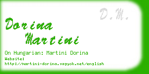 dorina martini business card